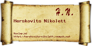Herskovits Nikolett névjegykártya