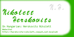 nikolett herskovits business card